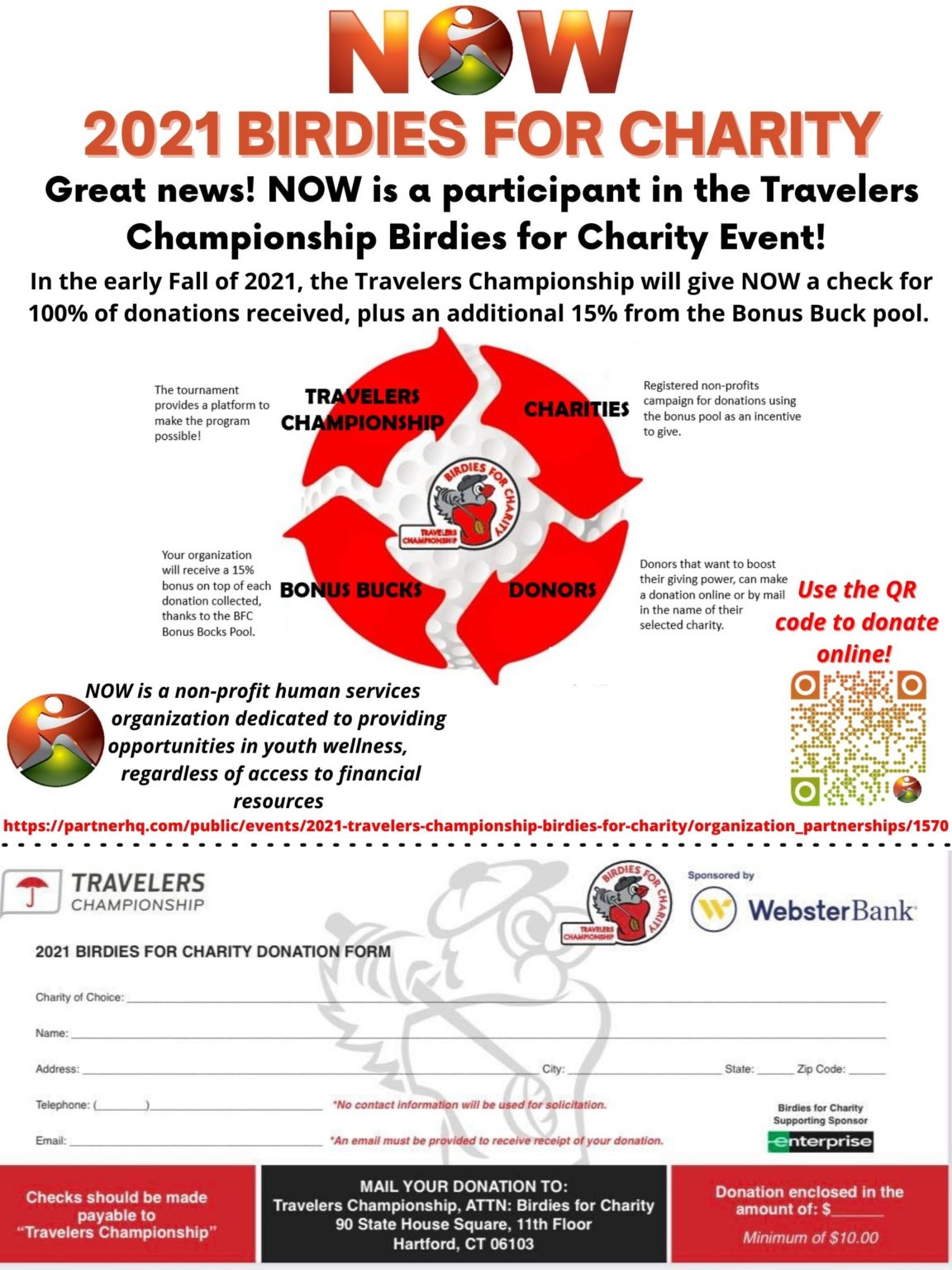 NOW Participates In Travelers Championship Birdies for Charity Program